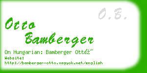 otto bamberger business card